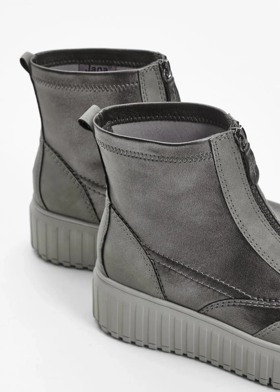 Jana High Heels|Komfortschuhe^Plateau-Boots grau metallic