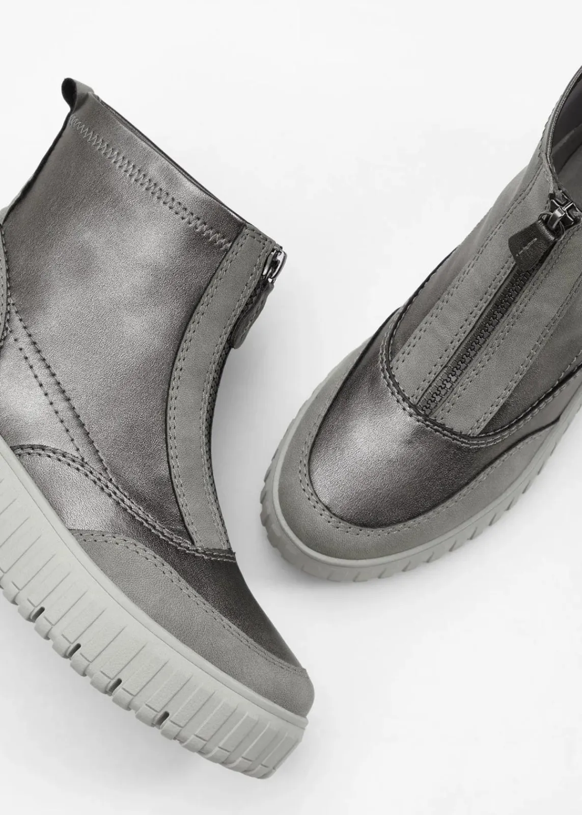 Jana High Heels|Komfortschuhe^Plateau-Boots grau metallic