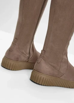 Jana Schuhe & Accessoires In Spezialgrößen·Weite Schuhe|Stiefel^Stiefel in bequemer Weite taupe