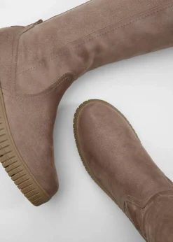 Jana Schuhe & Accessoires In Spezialgrößen·Weite Schuhe|Stiefel^Stiefel in bequemer Weite taupe