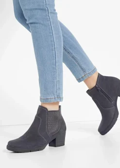 Jana High Heels|Komfortschuhe^Stiefelette in bequemer Weite dunkelgrau