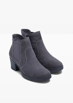 Jana High Heels|Komfortschuhe^Stiefelette in bequemer Weite dunkelgrau