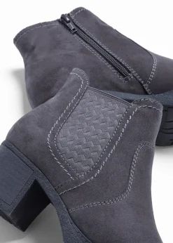 Jana High Heels|Komfortschuhe^Stiefelette in bequemer Weite dunkelgrau