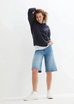 bonprix Jeans|Shorts^Jeans Bermuda High Waist, Bequembund mittelblau denim