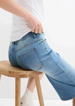 bonprix Jeans|Shorts^Jeans Bermuda High Waist, Bequembund mittelblau denim