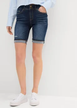 bonprix Bekleidung·Outdoorbekleidung|Bekleidung·Shirts & Tops^Jeans Bermuda Mid Waist dark denim
