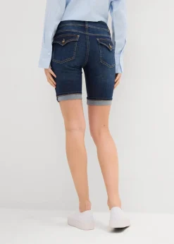 bonprix Bekleidung·Outdoorbekleidung|Bekleidung·Shirts & Tops^Jeans Bermuda Mid Waist dark denim