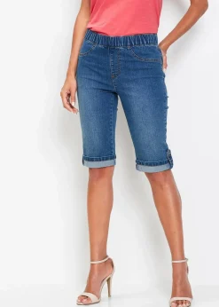 bonprix Jeans|Shorts^Jeans Bermuda Mid Waist, Bequembund blue stone