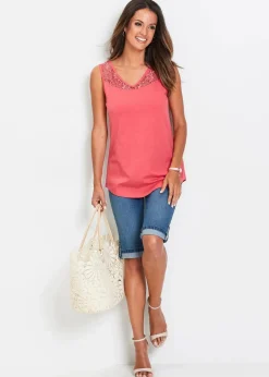 bonprix Jeans|Shorts^Jeans Bermuda Mid Waist, Bequembund blue stone