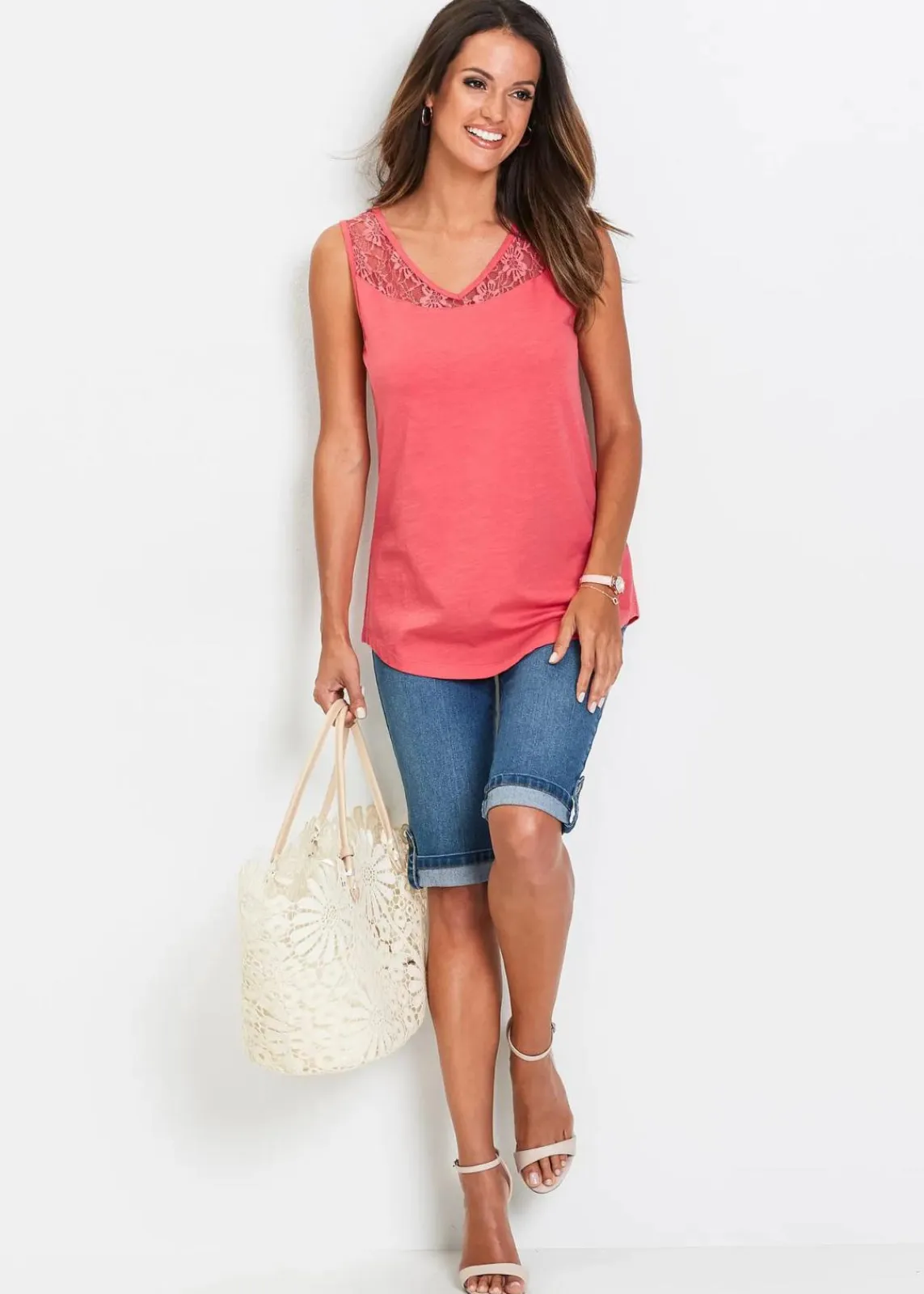bonprix Jeans|Shorts^Jeans Bermuda Mid Waist, Bequembund blue stone