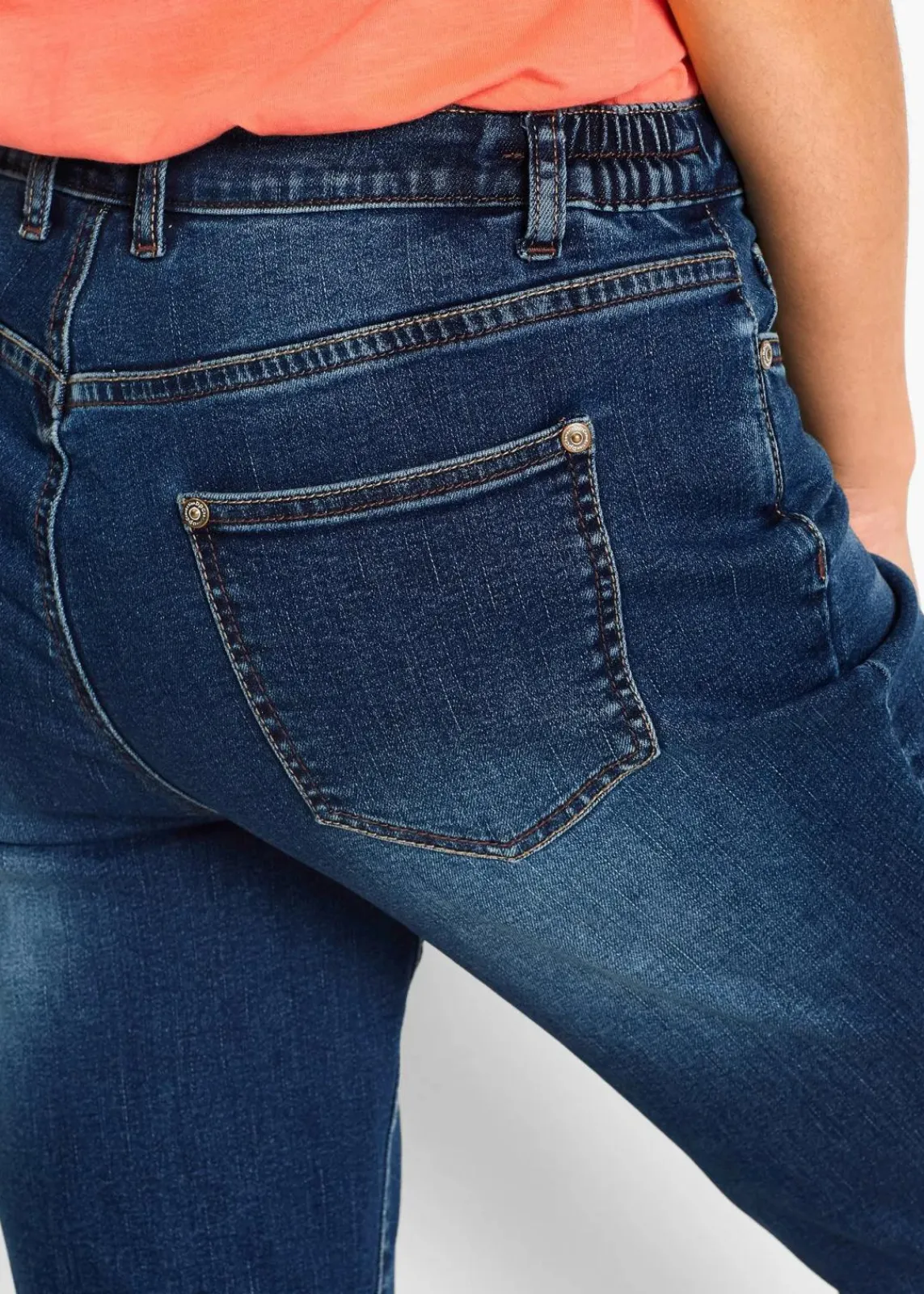 bonprix Bekleidung·Outdoorbekleidung|Bekleidung·Shirts & Tops^Jeans Bermuda Mid Waist, Bequembund nachtblau denim