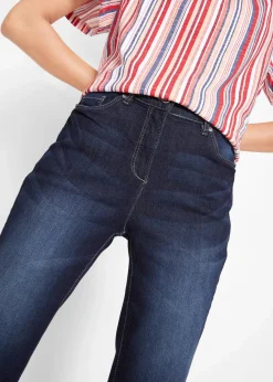 bonprix Jeans|Shorts^Jeans Bermuda Mid Waist mit gekrempeltem Saum nachtblau denim