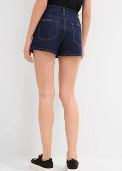 bonprix Jeans|Shorts^Jeans Hosenrock, Mid Waist tiefblau denim ungewaschen