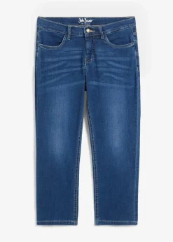 bonprix Bekleidung·Shirts & Tops|Jeans^7/8-Jeans, Komfort-Stretch blau used