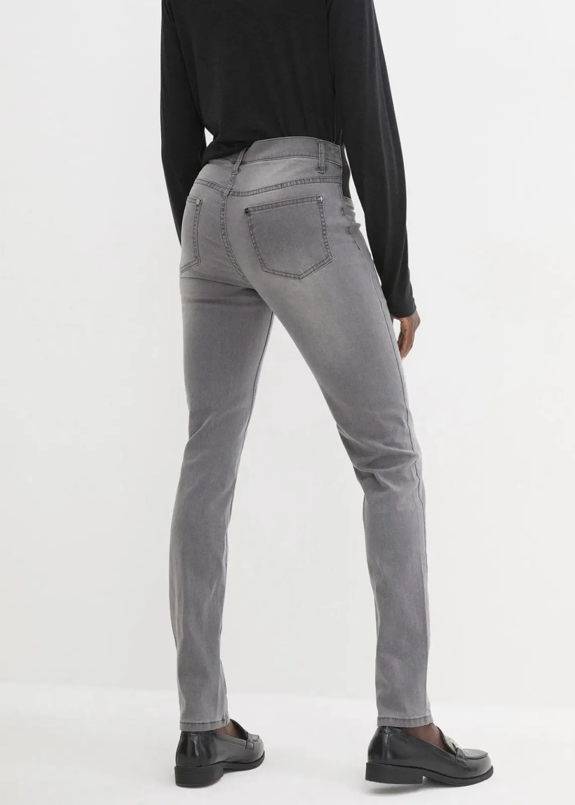 bonprix Jeans|Kurzgrößen^Jeans mit Bequembund grey denim