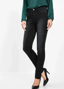 bonprix Jeans|Kurzgrößen^Jeans mit Bequembund black stone