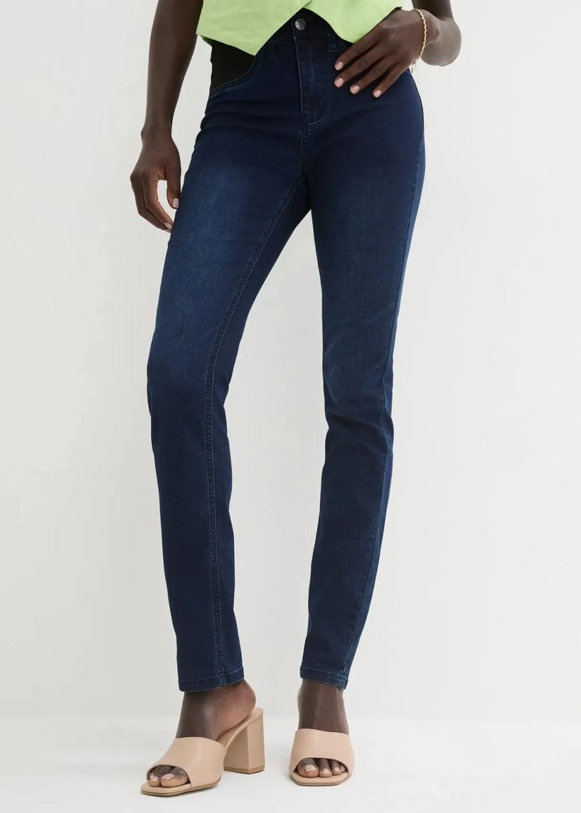 bonprix Jeans|Kurzgrößen^Jeans mit Bequembund darkblue stone