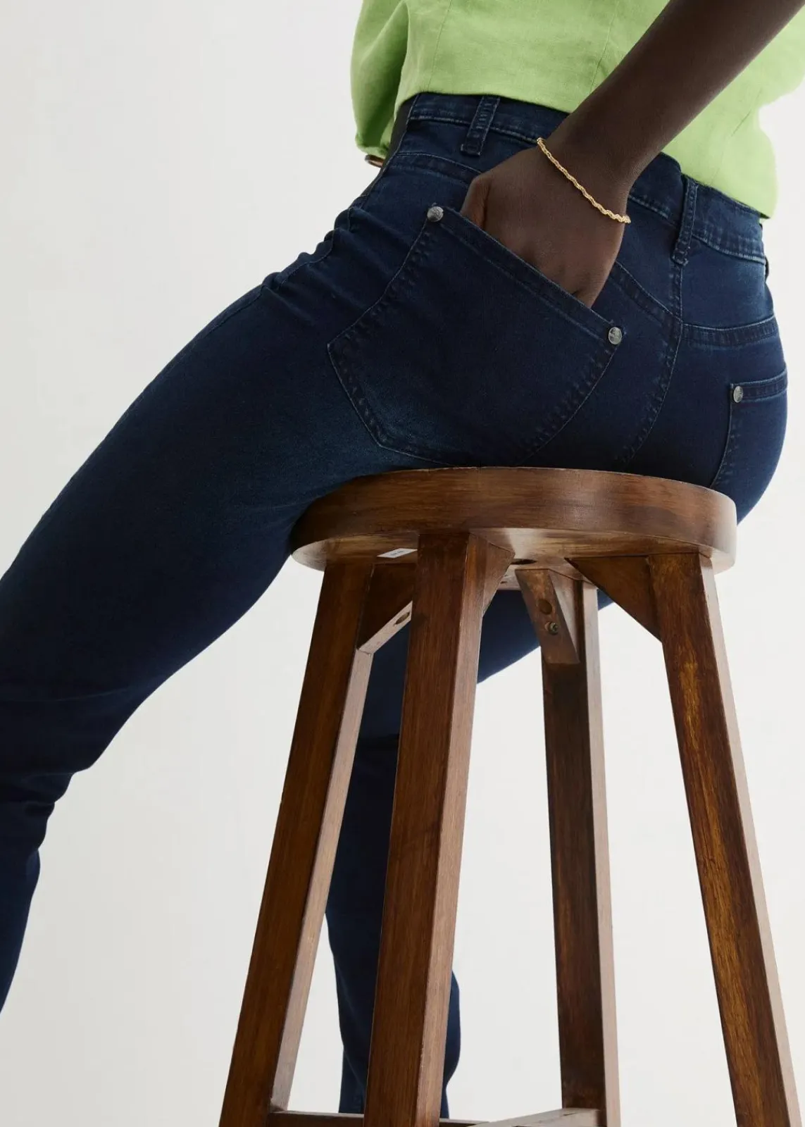 bonprix Jeans|Kurzgrößen^Jeans mit Bequembund darkblue stone