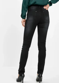 bonprix Kurzgrößen|Bekleidung·Shirts & Tops^Jeans mit Bequembund black stone
