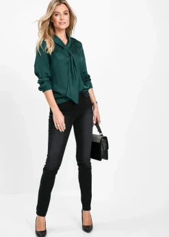 bonprix Kurzgrößen|Bekleidung·Shirts & Tops^Jeans mit Bequembund black stone