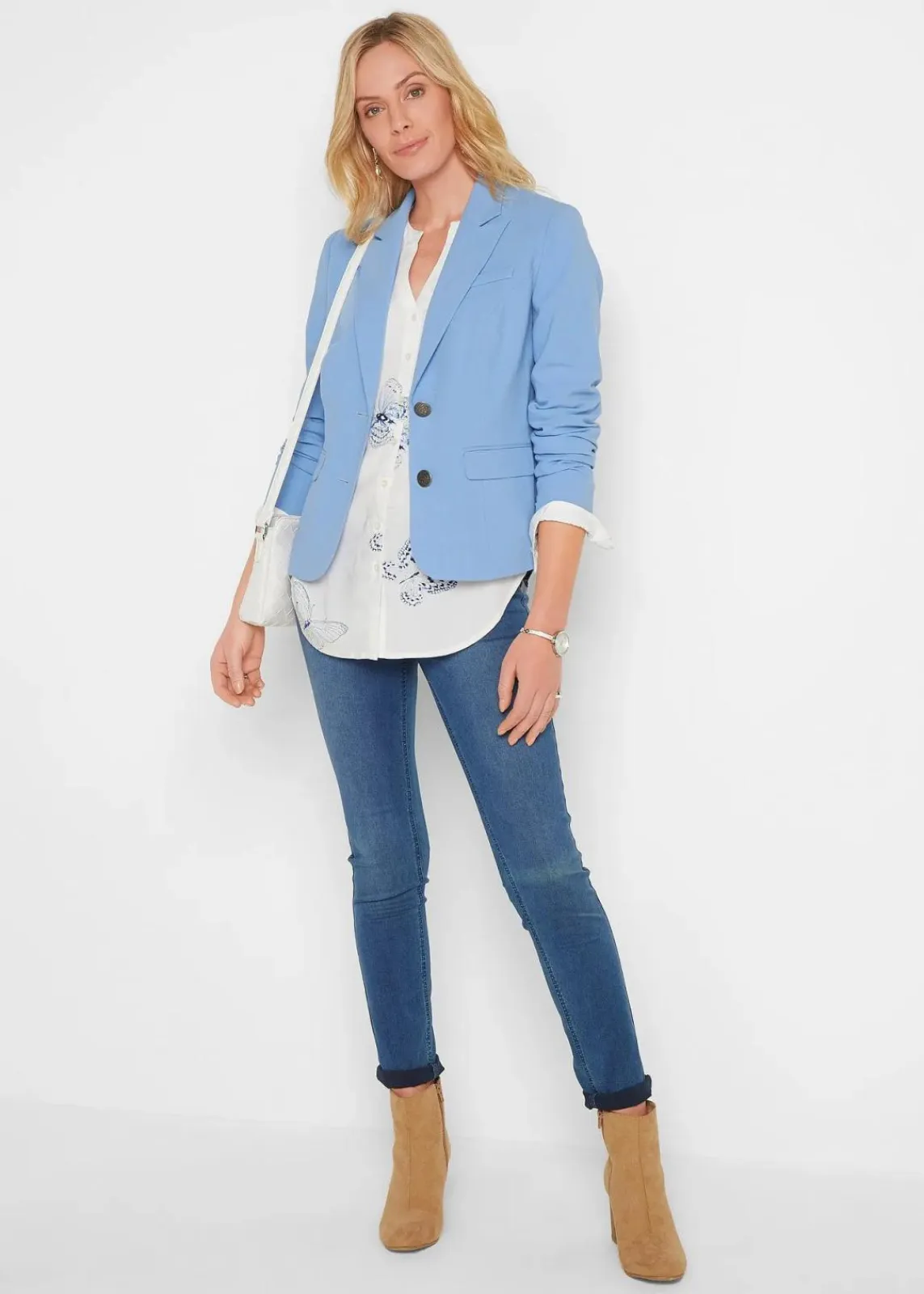 bonprix Jeans|Kurzgrößen^Jeans mit Bequembund blue stone