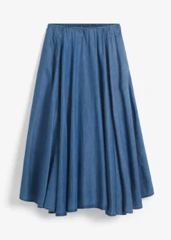 bonprix Röcke^Jeans Rock, High Waist, Bequembund blau denim