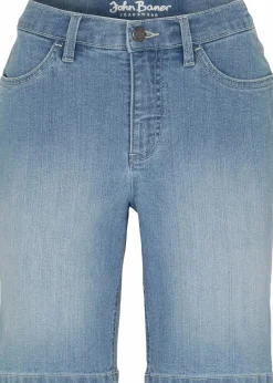 bonprix Jeans|Shorts^Jeans-Bermuda Mid Waist hellblau denim used