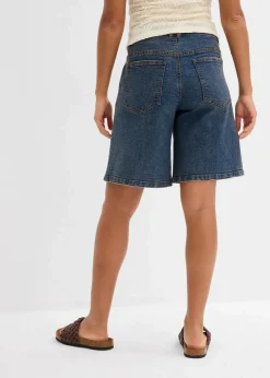 bonprix Bekleidung·Outdoorbekleidung|Bekleidung·Shirts & Tops^Jeans-Bermuda Mid Waist blau denim used