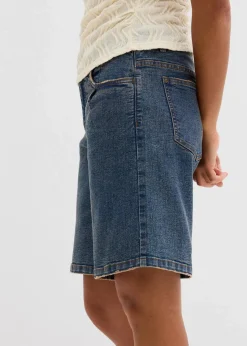 bonprix Bekleidung·Outdoorbekleidung|Bekleidung·Shirts & Tops^Jeans-Bermuda Mid Waist blau denim used