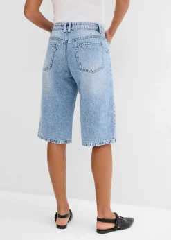 bonprix Jeans|Shorts^Jeans-Bermuda Mid Waist, Low Stretch eisblau denim used