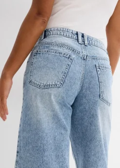 bonprix Jeans|Shorts^Jeans-Bermuda Mid Waist, Low Stretch eisblau denim used