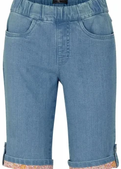 bonprix Bekleidung·Outdoorbekleidung|Shorts^Jeans-Bermuda mit farbigem Aufschlag hellblau denim