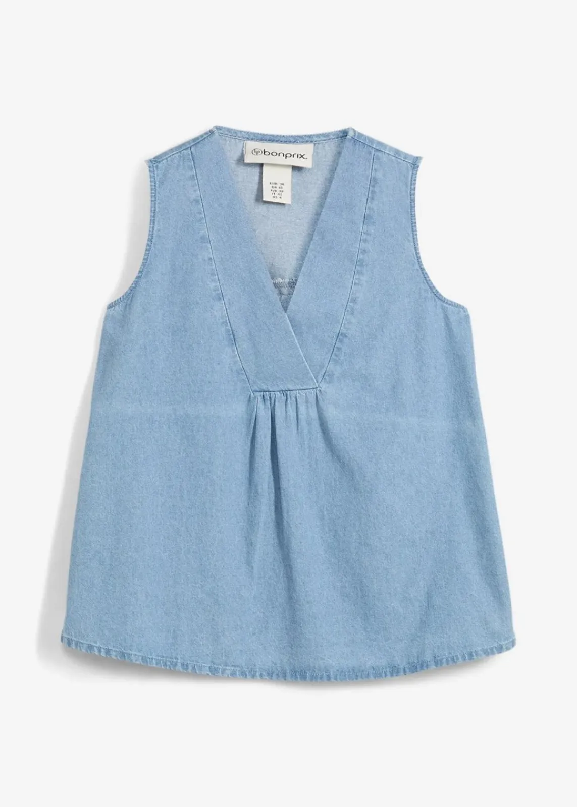 bonprix Blusen & Tuniken|Shirts & Tops^Jeans-Blusentop eisblau denim