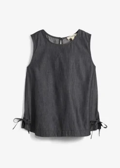 bonprix Blusen & Tuniken|Shirts & Tops^Jeans-Blusentop aus Bio-Baumwolle schwarz denim