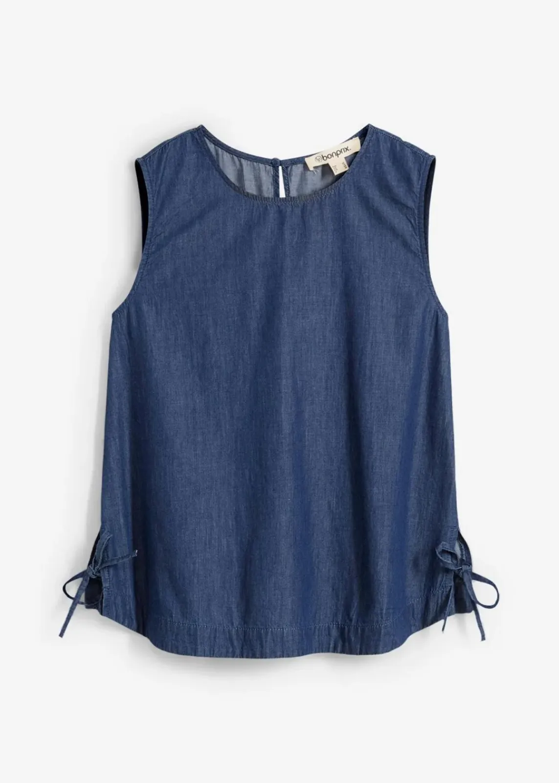 bonprix Shirts & Tops|Blusen & Tuniken^Jeans-Blusentop aus Bio-Baumwolle blau denim