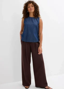 bonprix Shirts & Tops|Blusen & Tuniken^Jeans-Blusentop aus Bio-Baumwolle blau denim