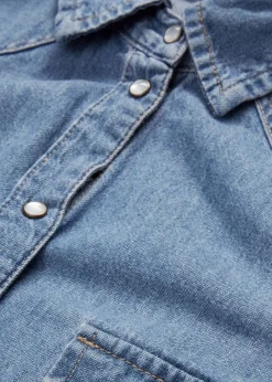 bonprix Bekleidung·Jacken & Mäntel|Blusen & Tuniken^Jeanshemd hellblau