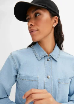 bonprix Bekleidung·Hosen|Jacken & Mäntel^Jeansjacke hellblau denim
