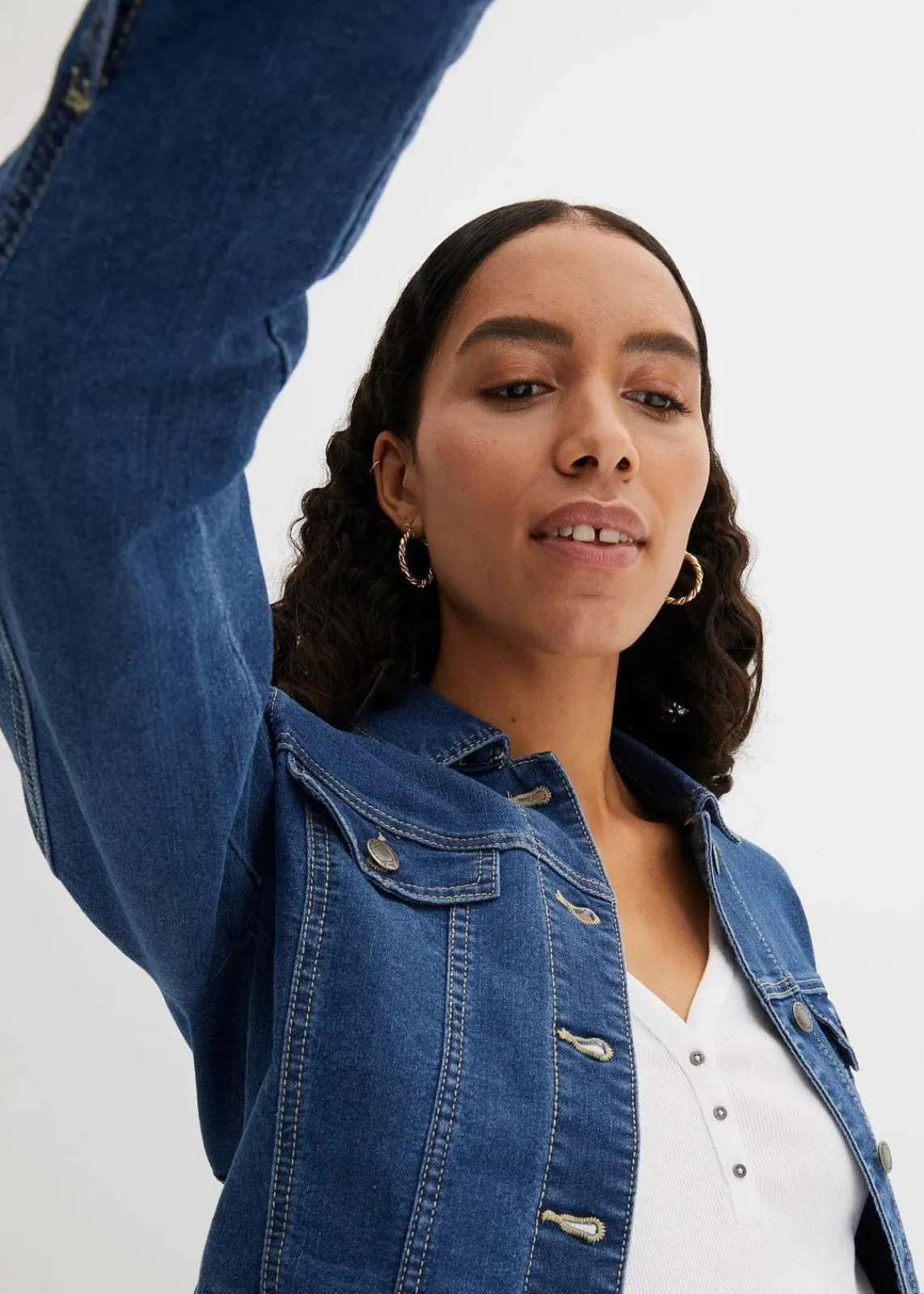 bonprix Jacken & Mäntel^Jeansjacke blau denim