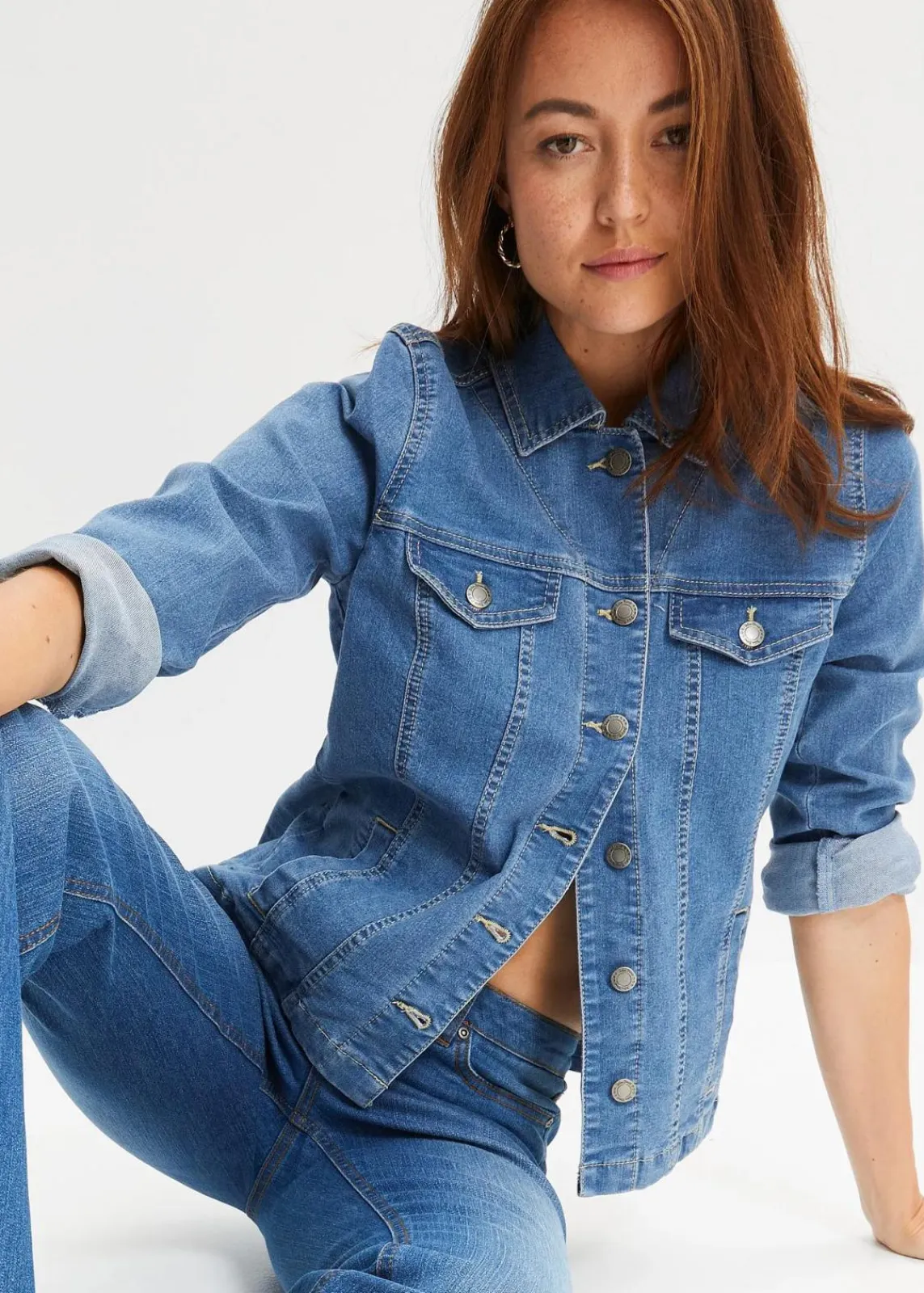 bonprix Jacken & Mäntel^Jeansjacke hellblau denim