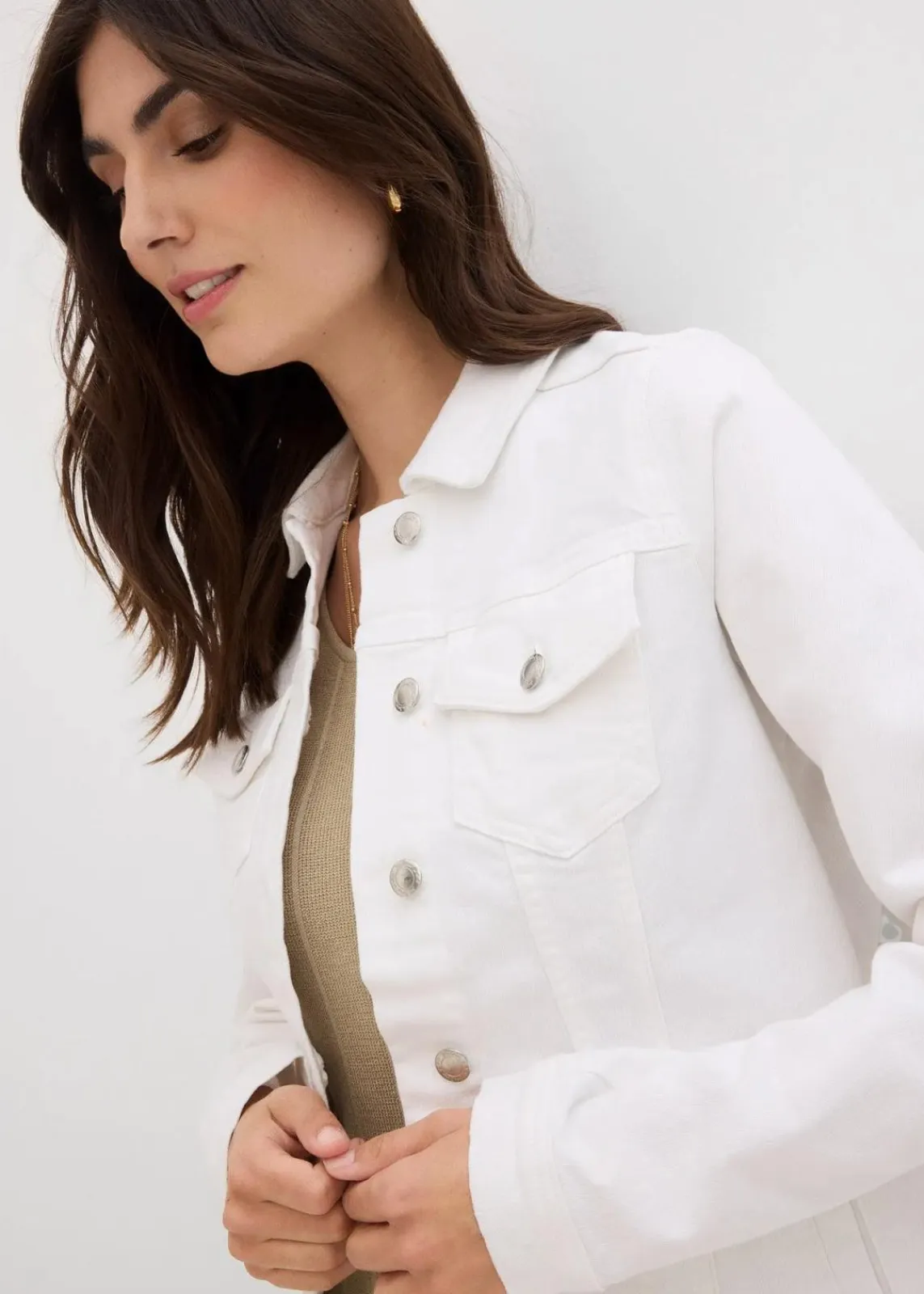 bonprix Jacken & Mäntel^Jeansjacke weiss