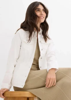 bonprix Jacken & Mäntel^Jeansjacke weiss