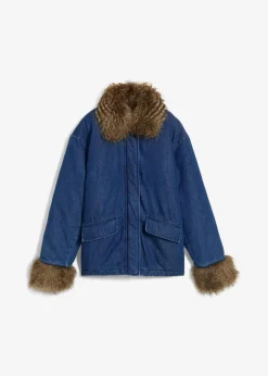 bonprix Bekleidung·Hosen|Jacken & Mäntel^Jeansjacke, leicht wattiert blau denim