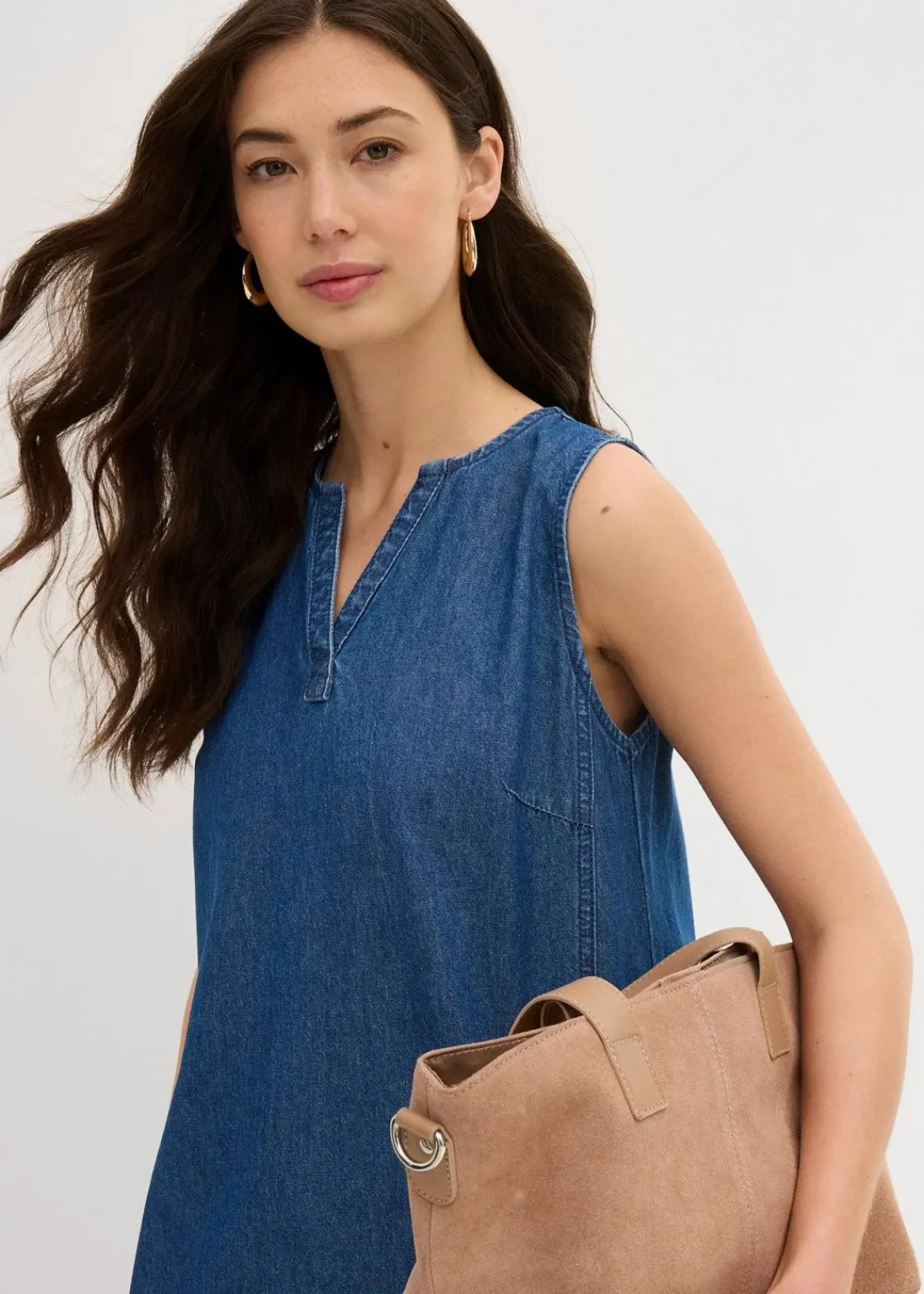 bonprix Kleider^Jeanskleid blau denim used