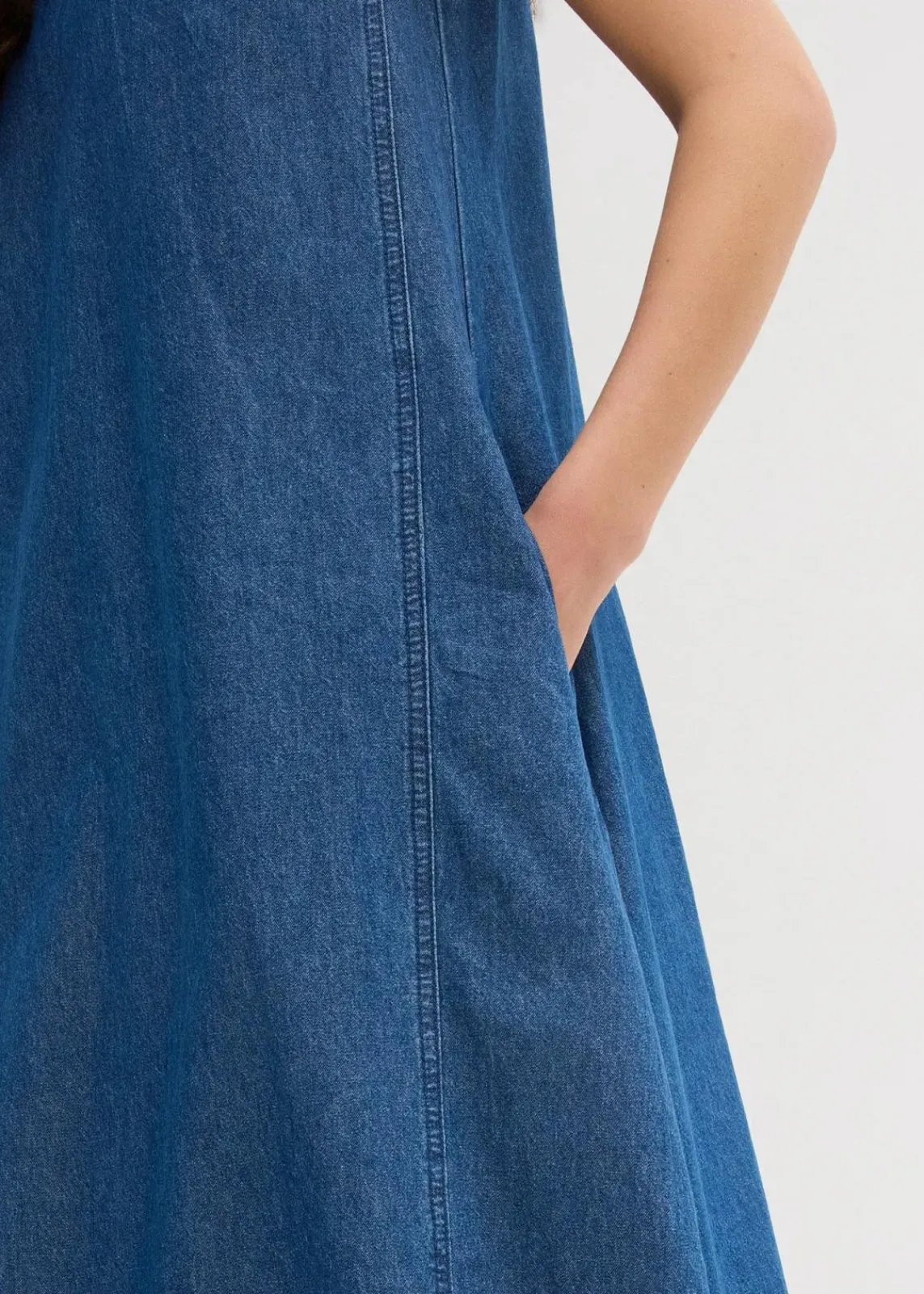 bonprix Kleider^Jeanskleid blau denim used