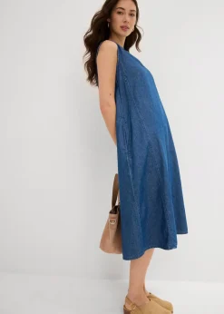bonprix Kleider^Jeanskleid blau denim used