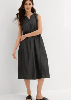 bonprix Kleider^Jeanskleid schwarz denim