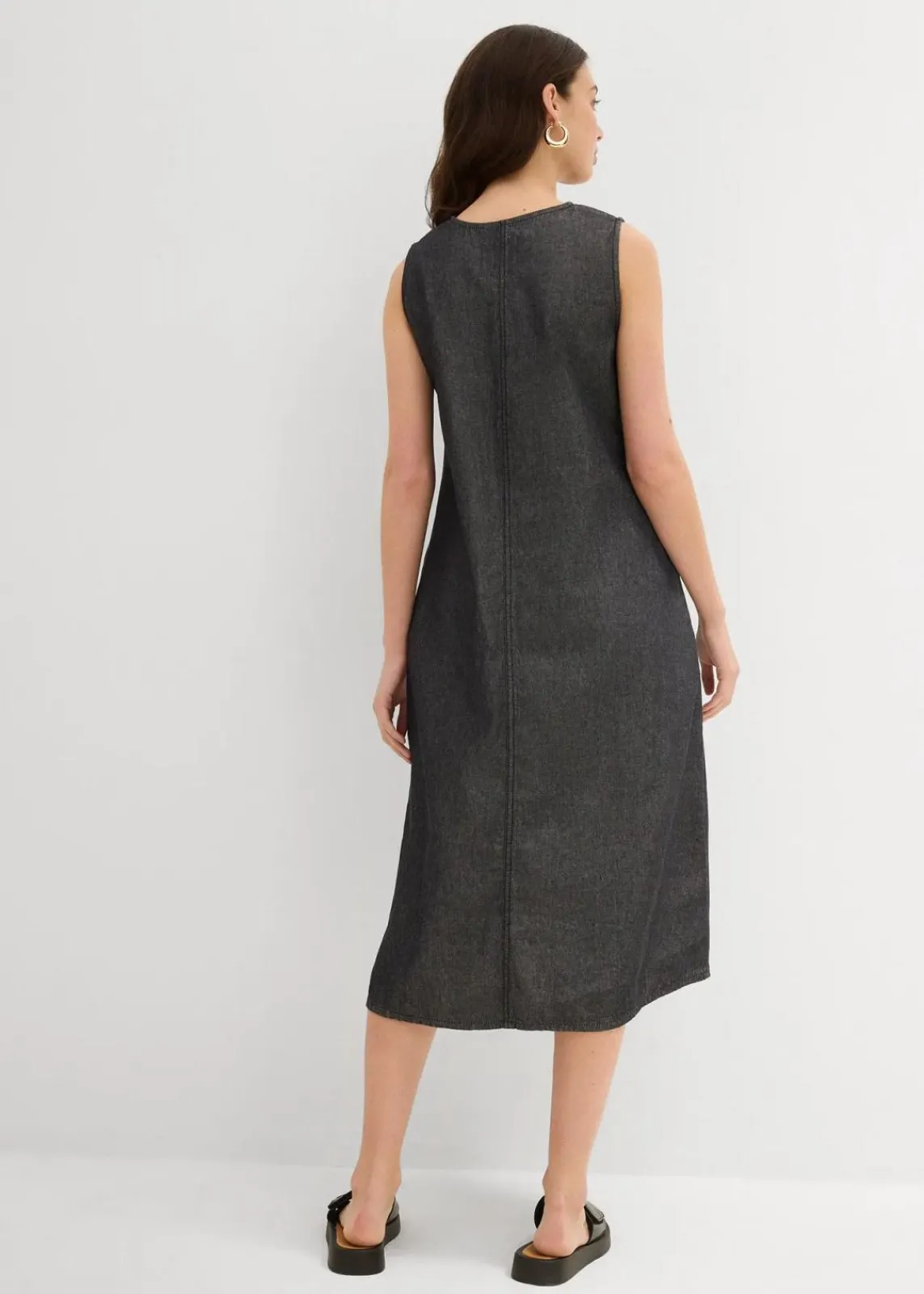 bonprix Kleider^Jeanskleid schwarz denim