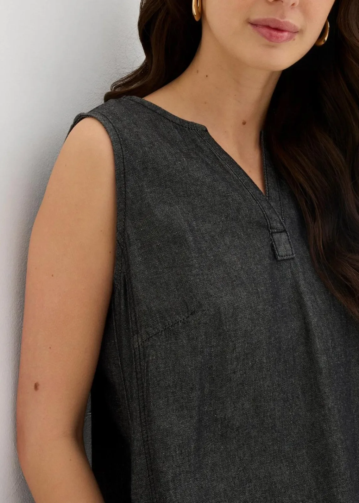 bonprix Kleider^Jeanskleid schwarz denim