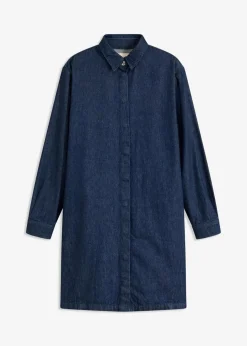 bonprix Bekleidung·Pullover & Strickjacken|Kleider^Jeanskleid tiefblau denim ungewaschen
